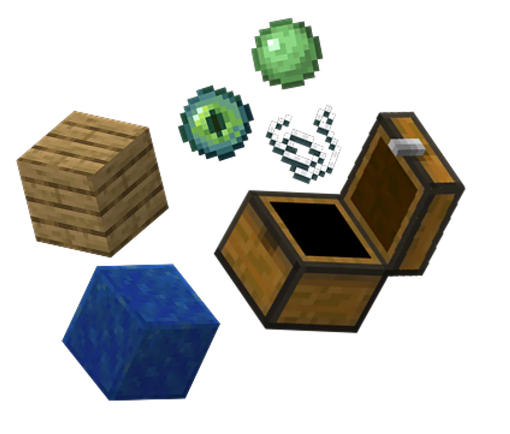 Chest filled with DiamondFire code values